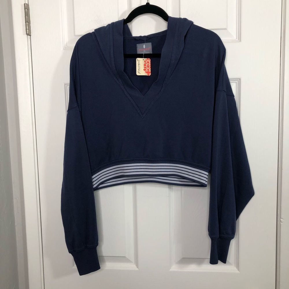 Free People Movement Grand Slam Crop Hoodie sz XS